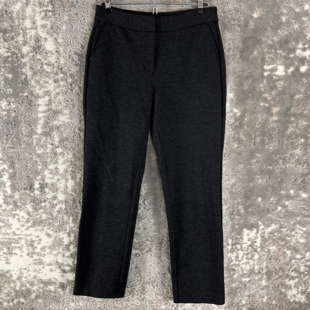 Orvis Petite Size 6p Ponte Knit Slim Ankle Career Trousers Charcoal Gray Women